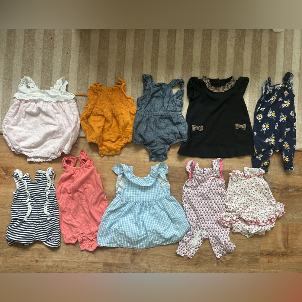 3-6 month rompers